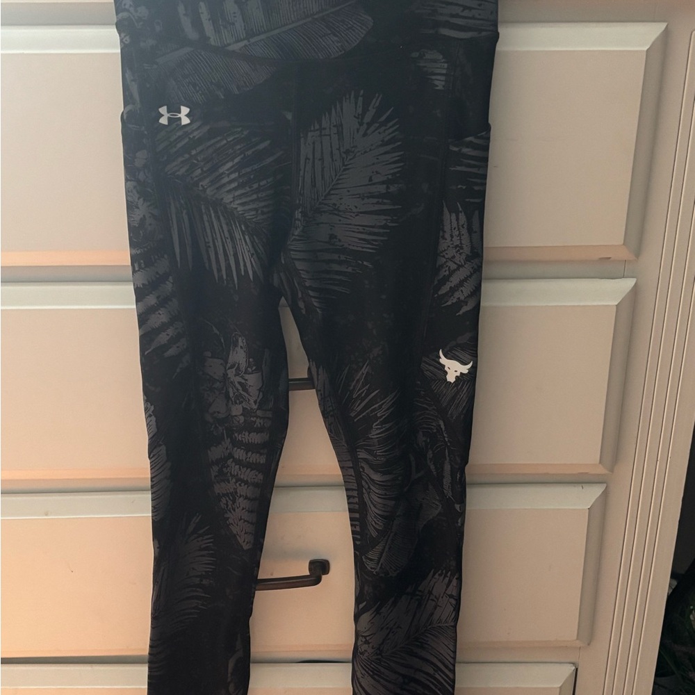 Under Armour x no bull Black Leaf Print Leggings